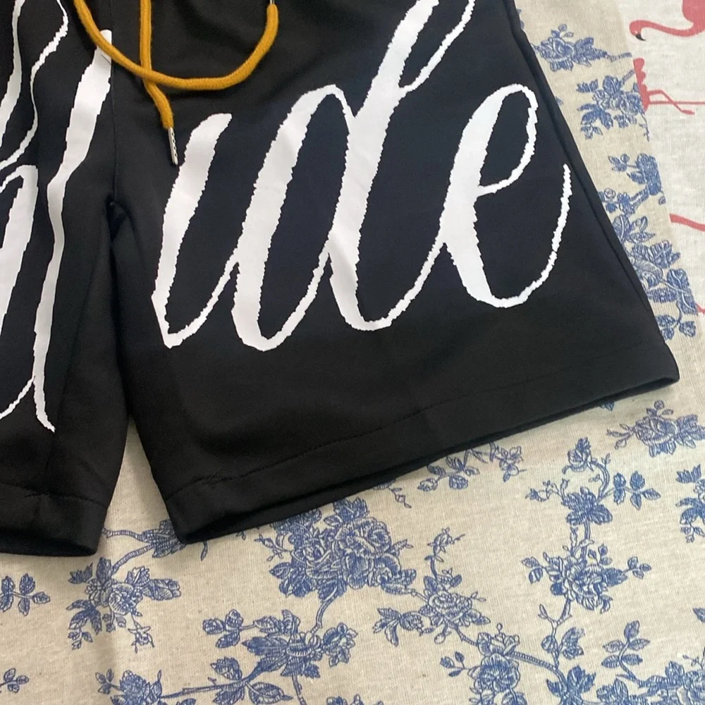 Rhude Fashion Drawstring Elastic Waist Mens Shorts - Picture 4 of 6